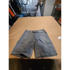 The North Face Men's Size 32 Gray Cargo Shorts Belted Outdoors Hiking Utility